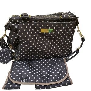 Jujube polka dot diaper changing begat and coin purse